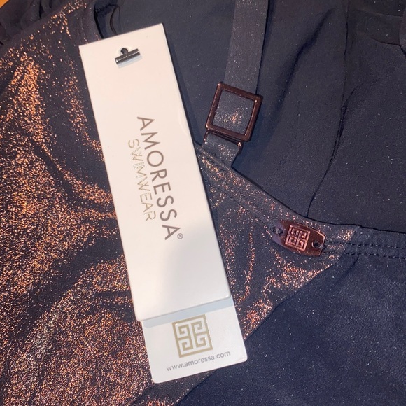 NWT - AMORESSA SWIMWEAR BY MIRACLESUIT LUNAR ECLIPSE ONE PIECE SWIMSUIT - SIZE 8 - Picture 12 of 16